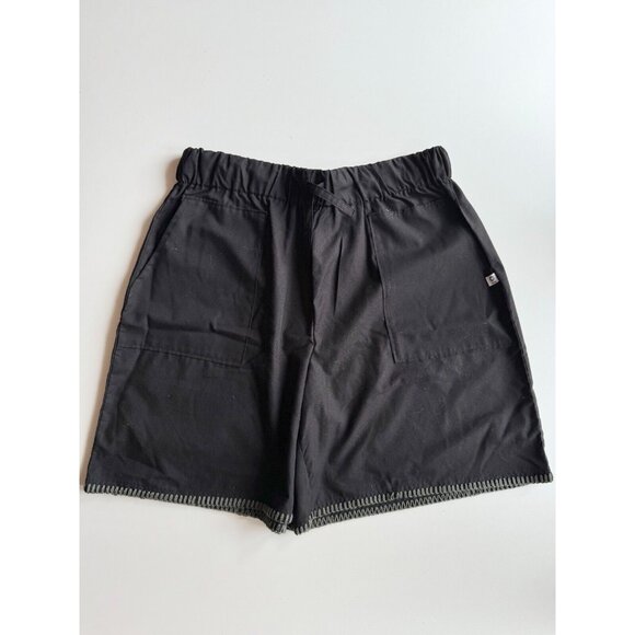NWT WORTH x GOODWILL Repurposed Picnic Black Blanket Stitch Shorts, Size XL - Picture 1 of 14